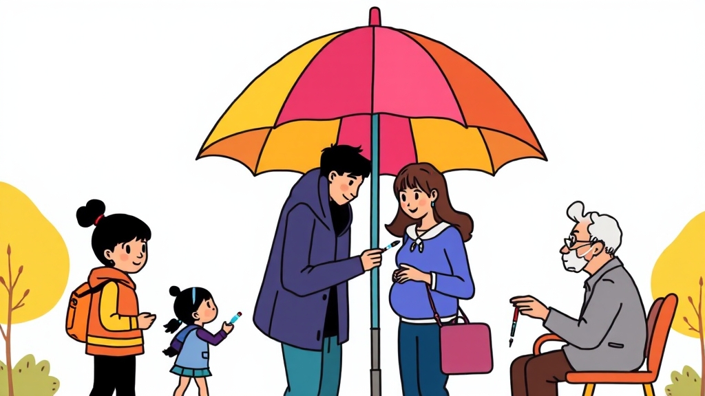 무료 접종 대상 확인 (cartoon 스타일)