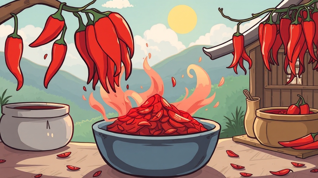 2024년/2025년 고춧가루 1근 시세 비교 (cartoon 스타일)