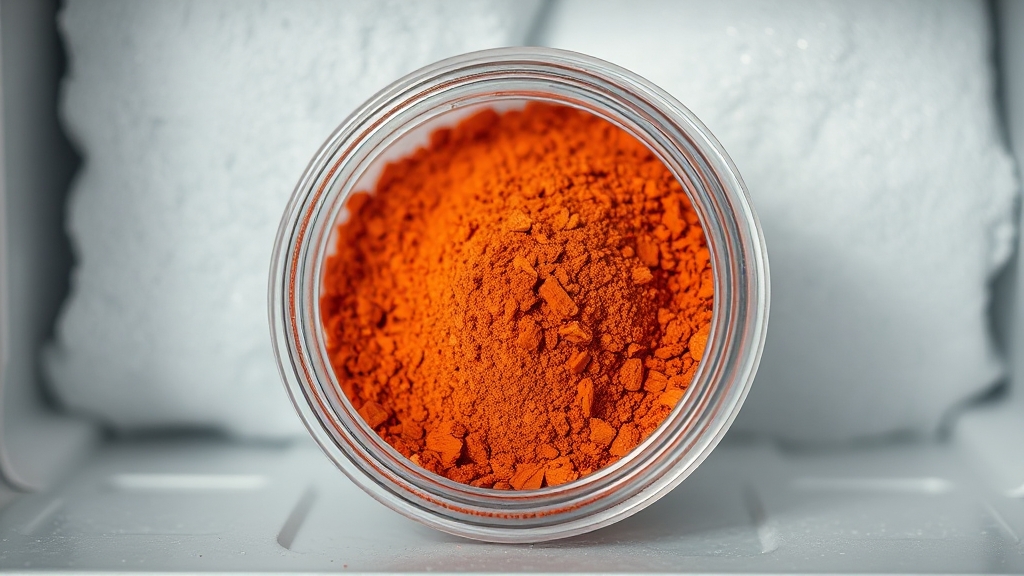 고춧가루 보관법 & 소비기한 (realistic 스타일)