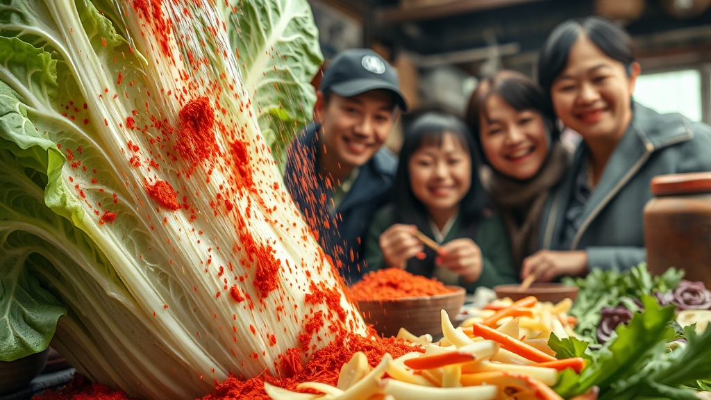 김장 시 고춧가루, 얼마나 필요할까? (realistic 스타일)