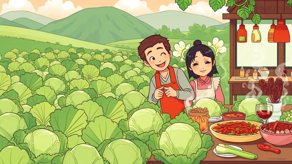 배추 보관 & 활용법 (cartoon 스타일)