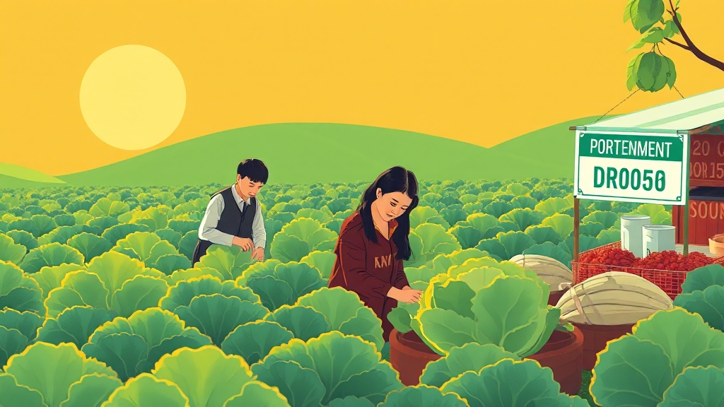 김장철 배추 가격 전망 (illustration 스타일)