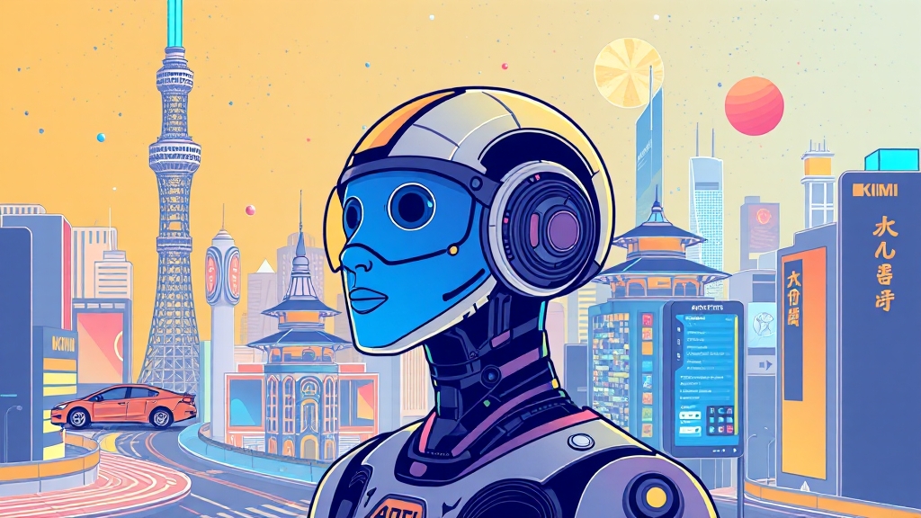 Moonshot AI의 개발 배경 및 전략 (illustration 스타일)