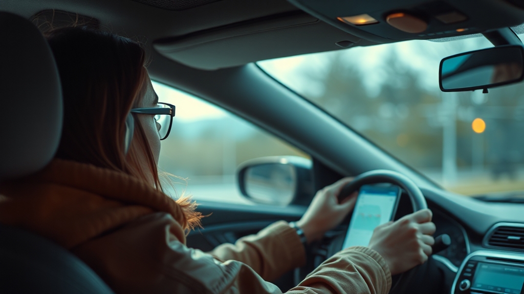 운전 중 개인 비서 역할 (realistic 스타일)