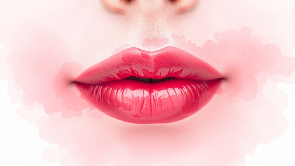 입술 단순포진 원인과 재발 (watercolor 스타일)