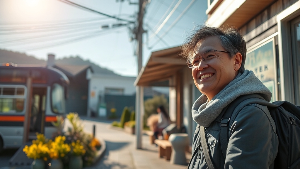 숙소 위치 선정 전략 (realistic 스타일)