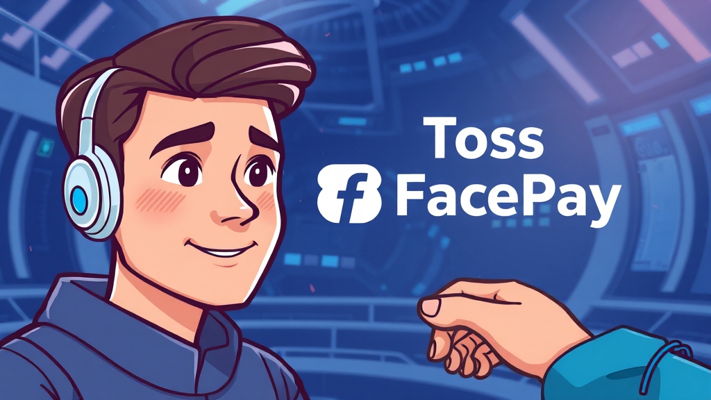 얼굴로 결제하는 간편함 (cartoon 스타일)