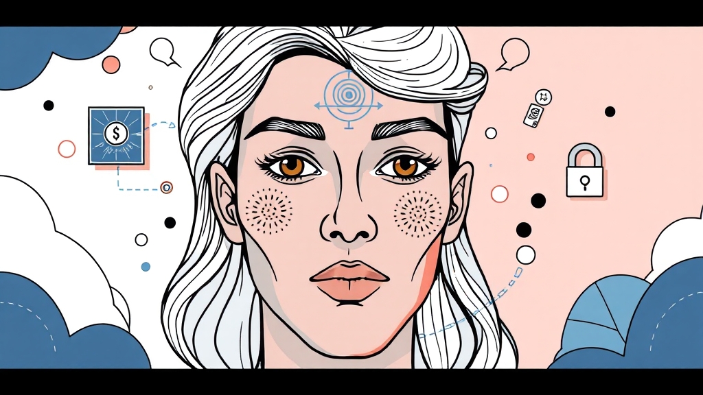 안전한 얼굴 인식 결제 (illustration 스타일)