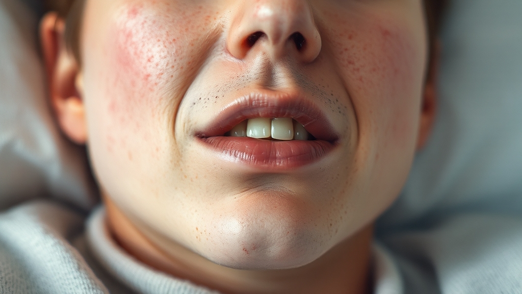 입을 벌리는 원인은? (watercolor 스타일)