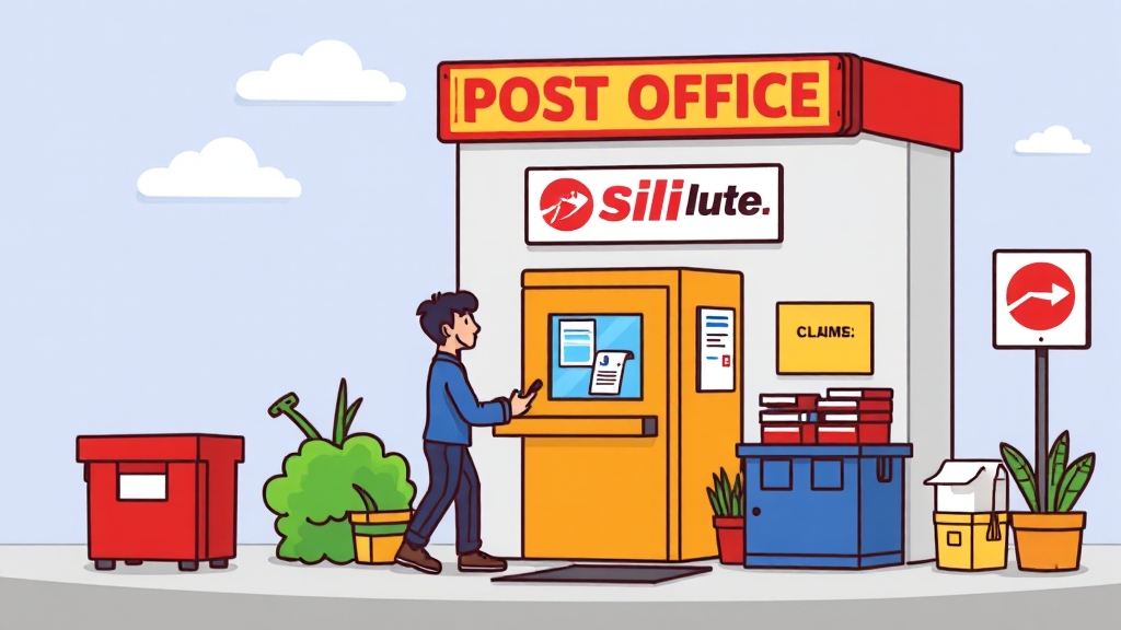 우체국 실비보험 청구 방법 (cartoon 스타일)