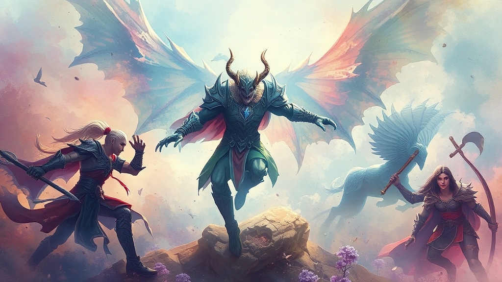 아이온2 직업 종류 및 특징 (watercolor 스타일)