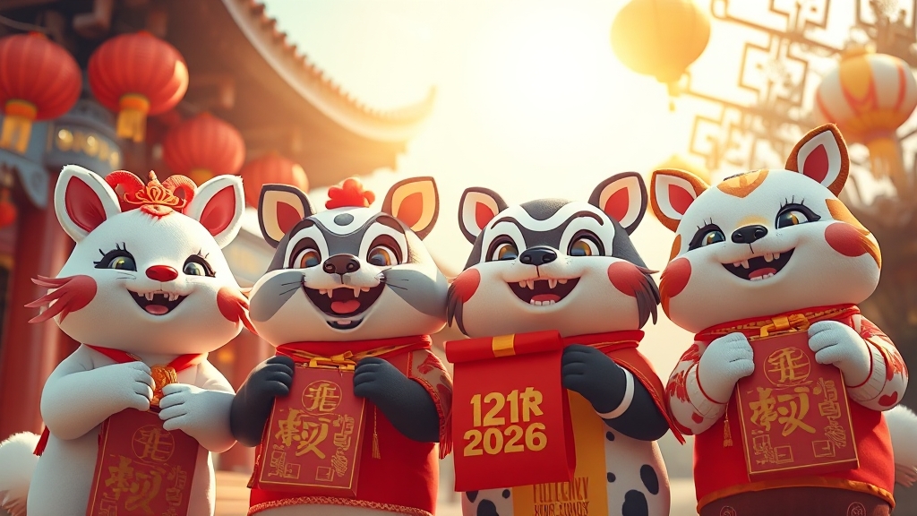 2026년 운세 좋아지는 띠는? (realistic 스타일)