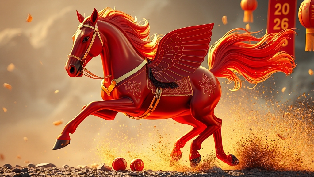 2026년, 행운 가득한 한 해 되세요! (realistic 스타일)