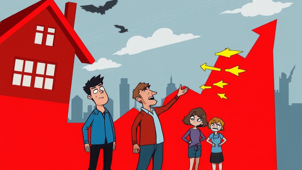 주담대 금리 상승 원인 (cartoon 스타일)