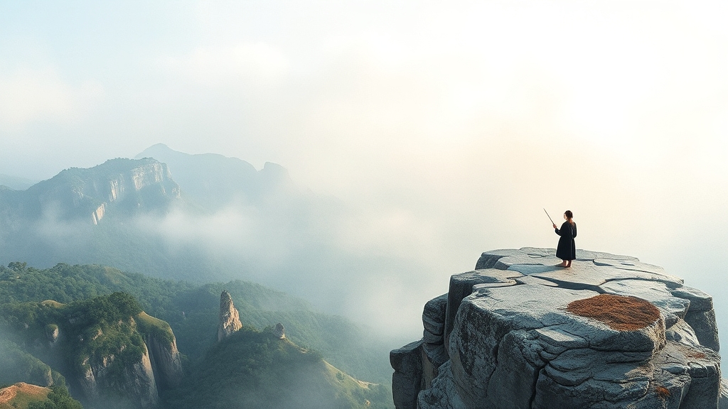 정취암, 최고의 전망 (watercolor 스타일)